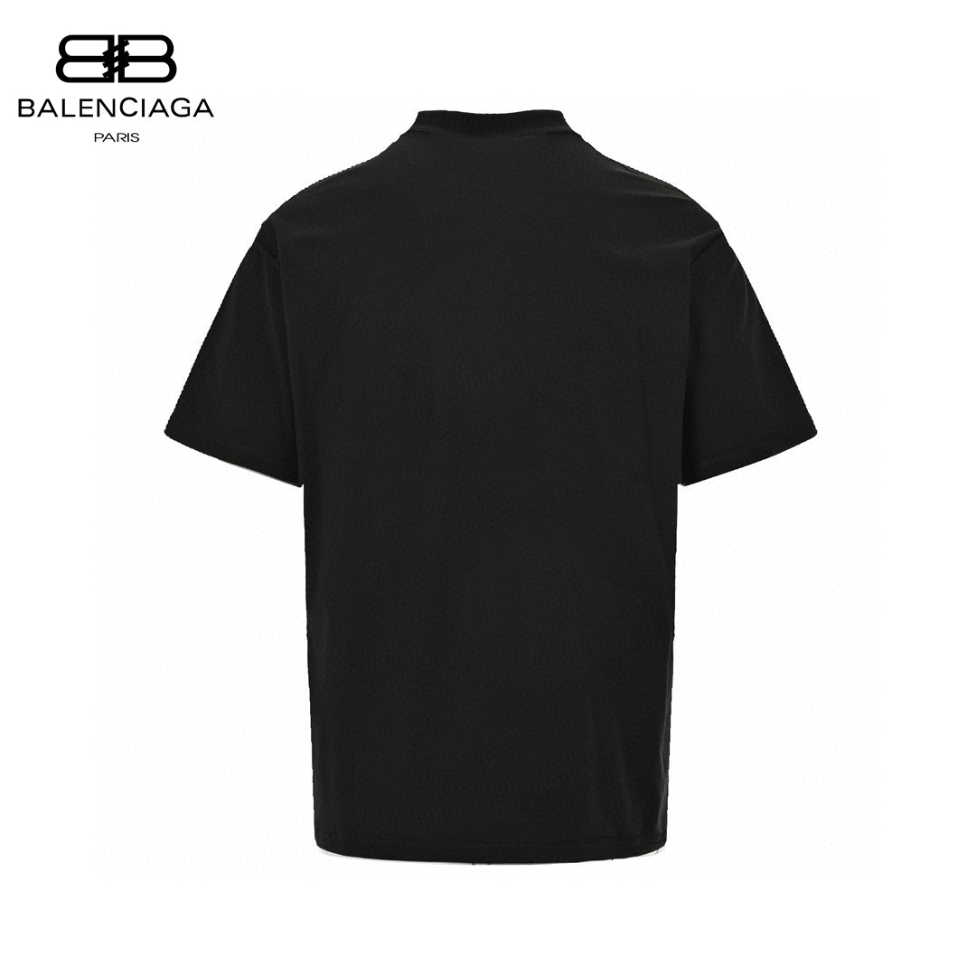 Ba*len*cia*ga reflective logo black t-shirt