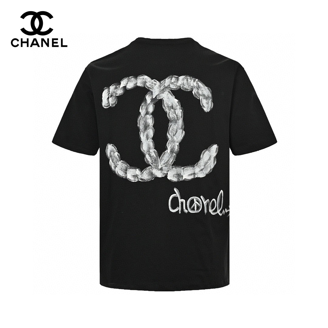 Chanel Cloud Logo T-Shirt in Black