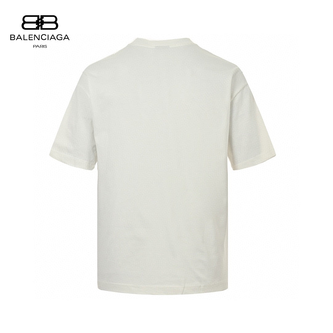 Ba*len*cia*ga smoke print logo t-shirt (white)