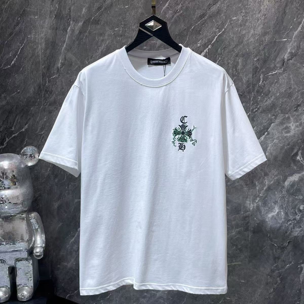 Chrome Hearts Classic Crewneck T-Shirt in White/Black/Green