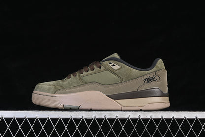 JORDAN FLIGHT COURT "MEDIUM OLIVE/BAROQUE BROWN/BLACK"