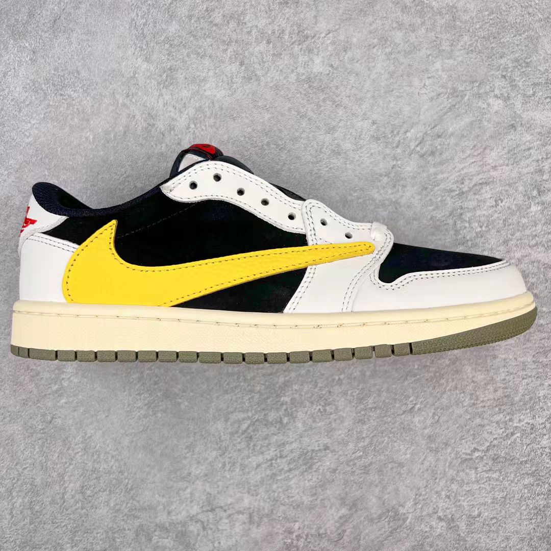 Nike Air Jordan 1 Low – White / Varsity Yellow / Black