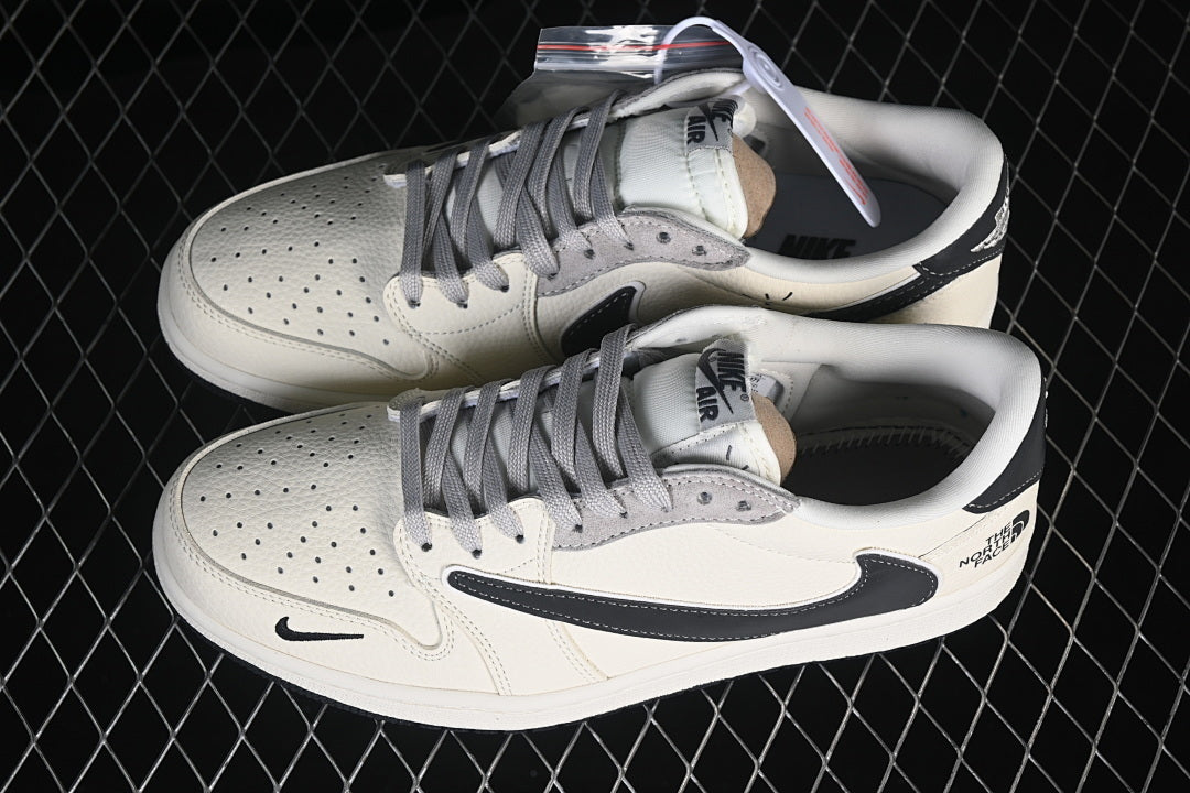 AIR JORDAN 1 LOW "GREY / BEIGE / BLACK"