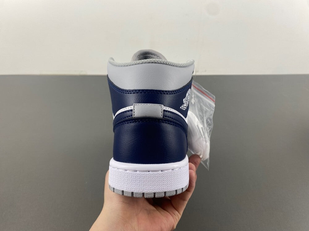 Air Jordan 1 Mid "White/Grey/Navy"