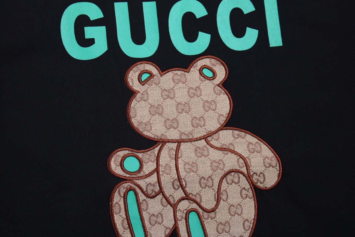 G*u*i teddy bear print t-shirt - cream