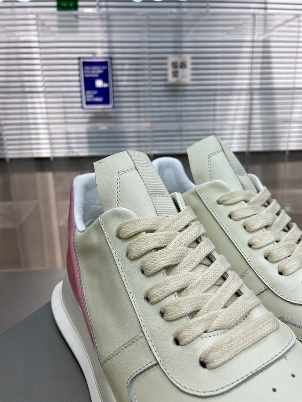 Two-Tone Pink Accent Sneakers