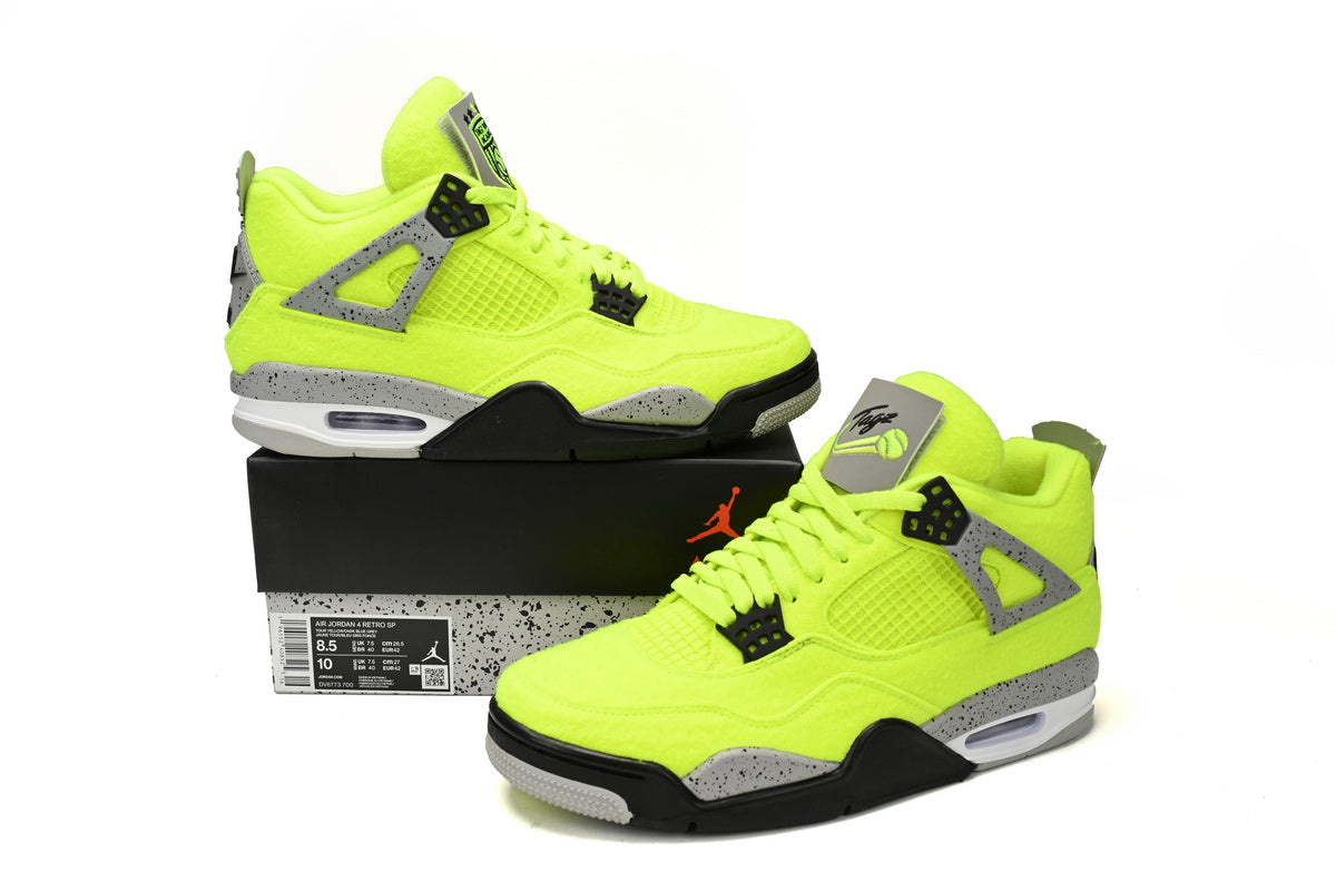 Air jordan 4 Plush Fluorescent Yellow