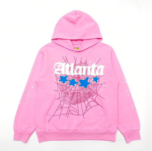 Sp5der Atlanta Hoodie Pink