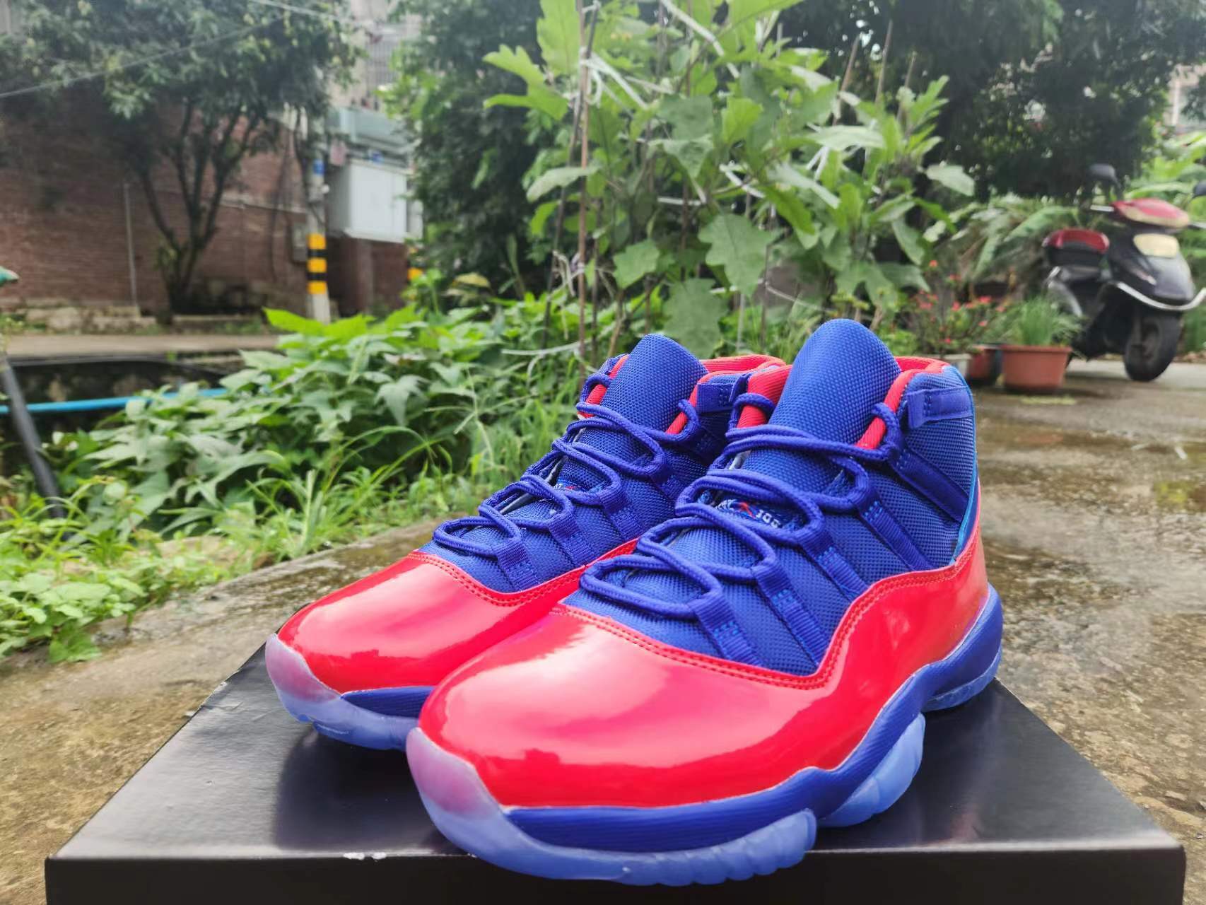 JORDAN 11 Blue and Red