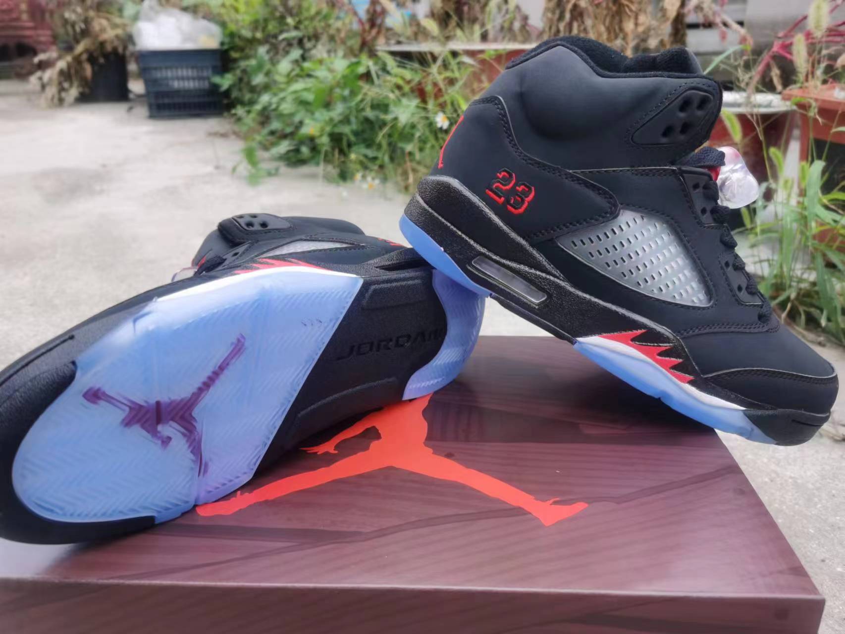 Jordan 5 Black and Red