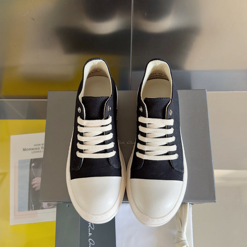 Rick Owens Black Low-Top Sneakers