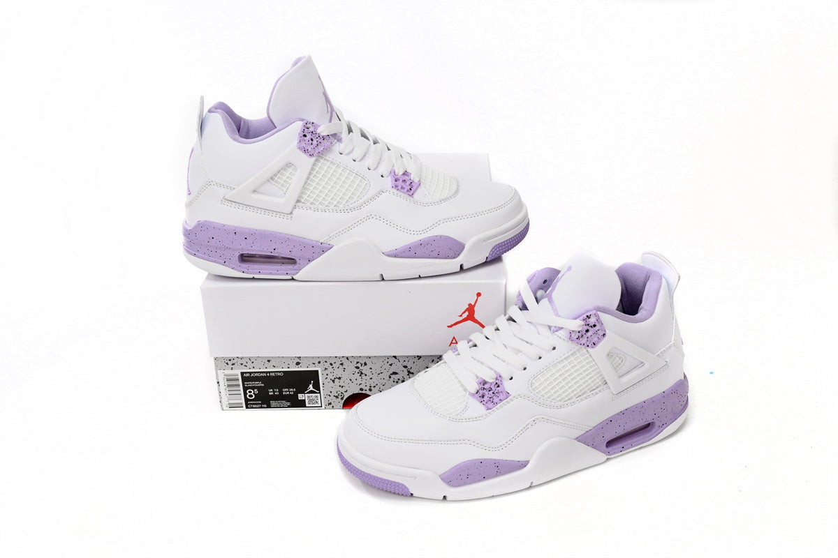 Air Jordan 4 White Purple