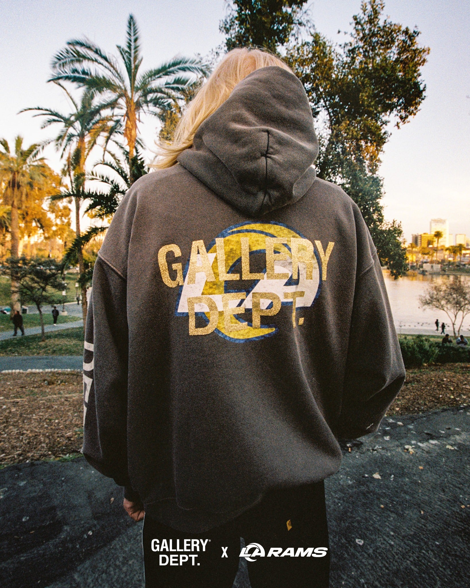 GALLERY DEPT GD X LA RAMS 90'S VINTAGE HOODIE