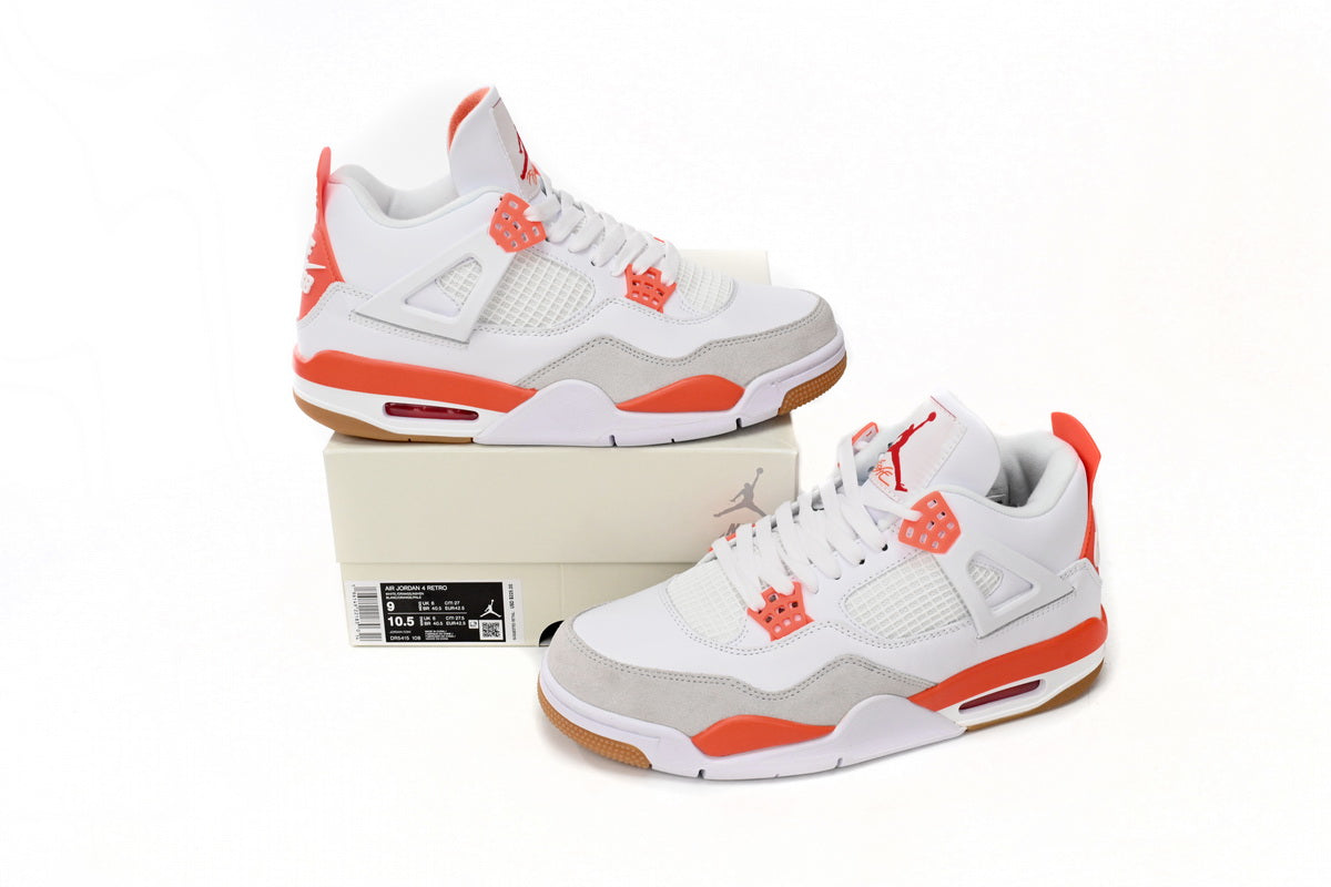 Air Jordan 4 White Orange