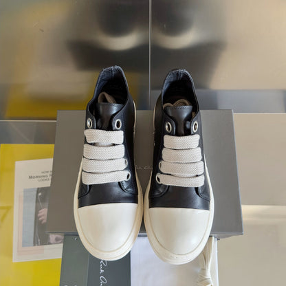 Rick Owens Black Low-Top Sneakers