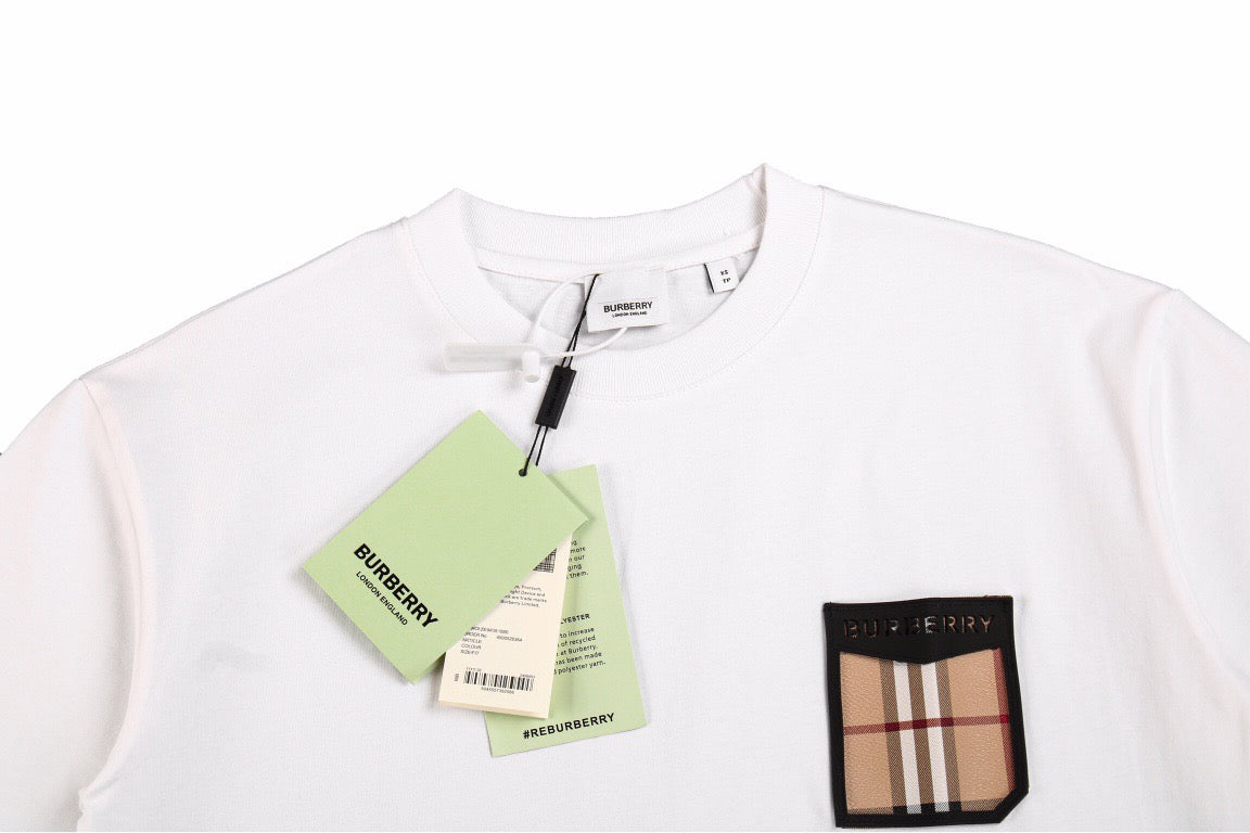 Burberry T-shirt with Check Pocket