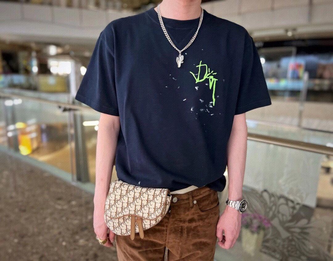 Dior T-shirt with Neon Logo