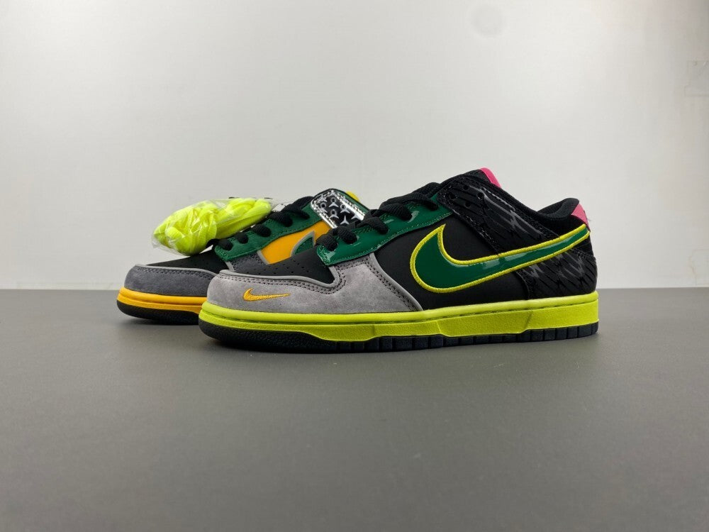 Nike SB Dunk Low "What The Black / Pink / Green" (Mismatched)