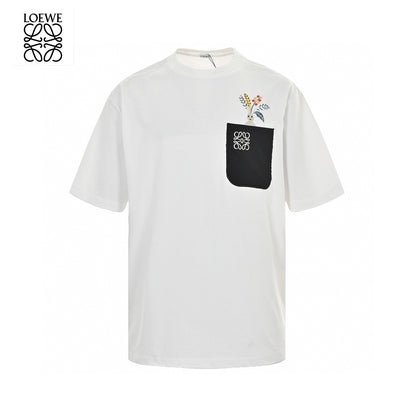 Loewe T-Shirt - White with Black Pocket