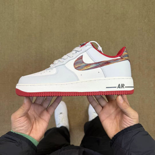 Nike Air Force 1 “Grey/Red Multi-Swoosh” – Bold &amp; Layered Style