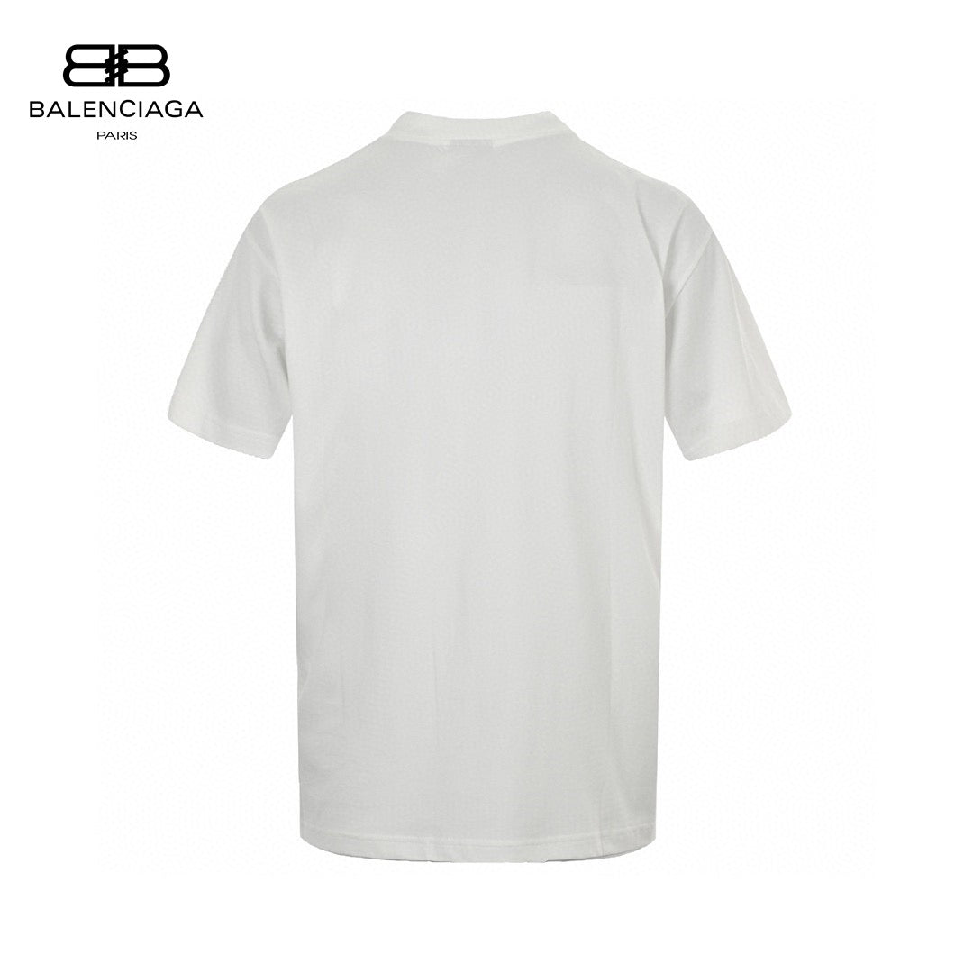 Ba*len*cia*ga white t-shirt with label detail