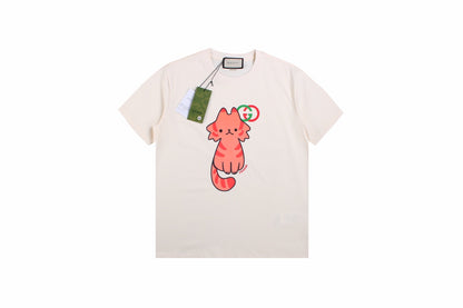 Gucci Cat Graphic T-Shirt (Cream)