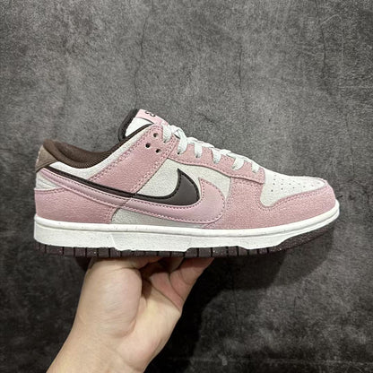 Nike Dunk Low in Pink/Brown: Blushing Suede