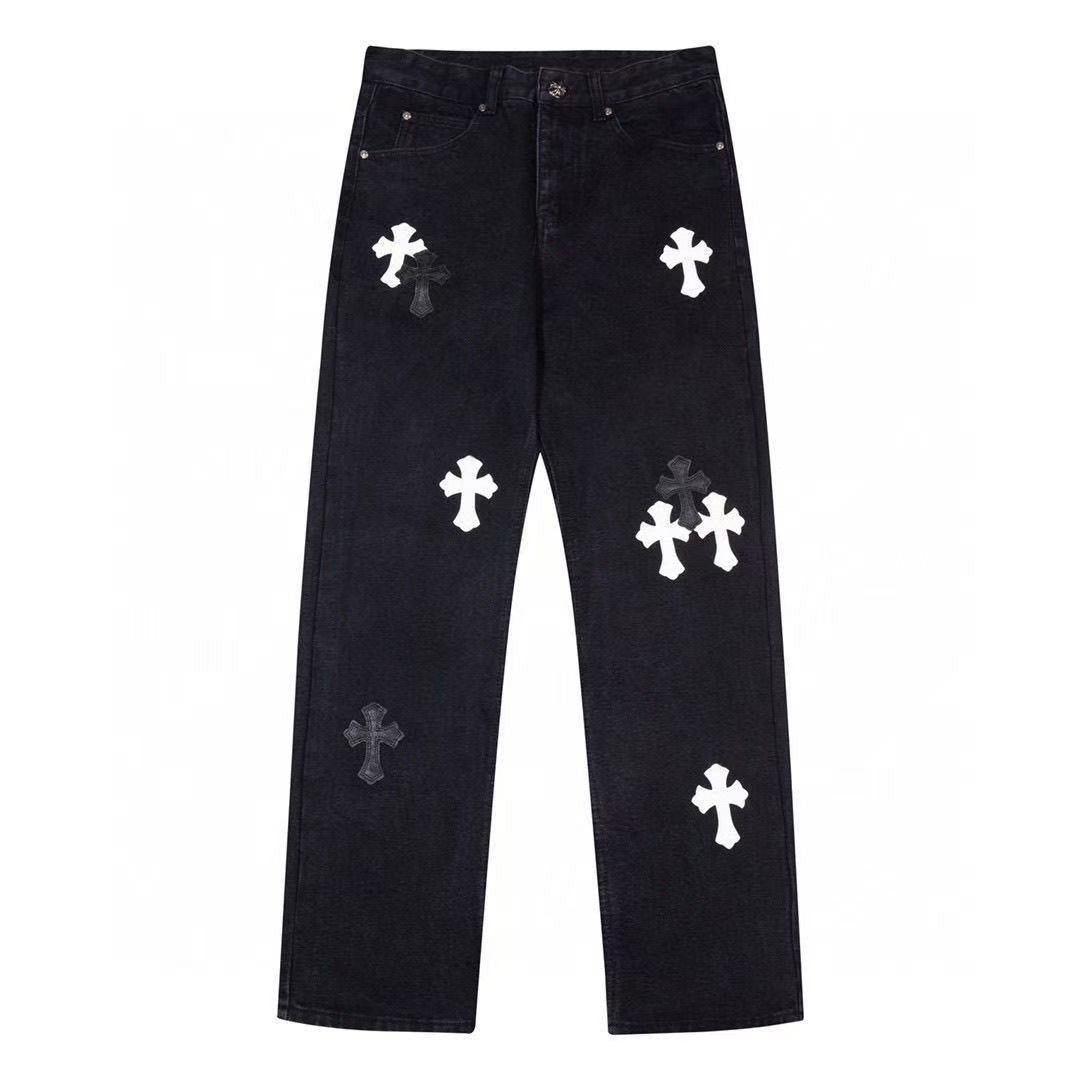 Chrome Hearts Denim Jeans in Black and White
