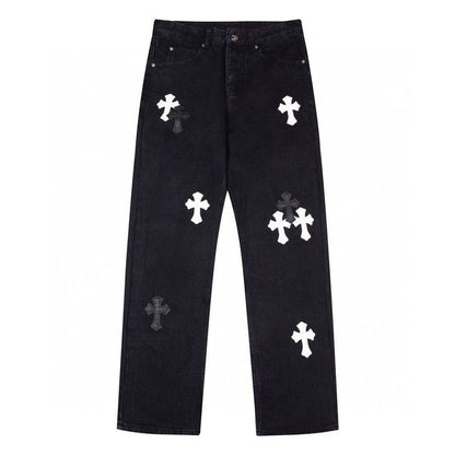 Chrome Hearts Denim Jeans in Black and White