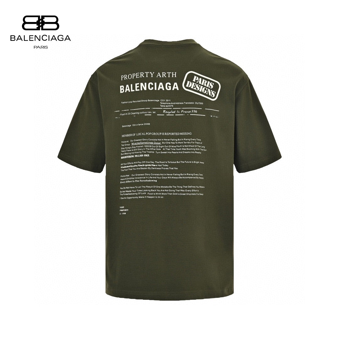 Ba*len*cia*ga design team t-shirt (olive green)