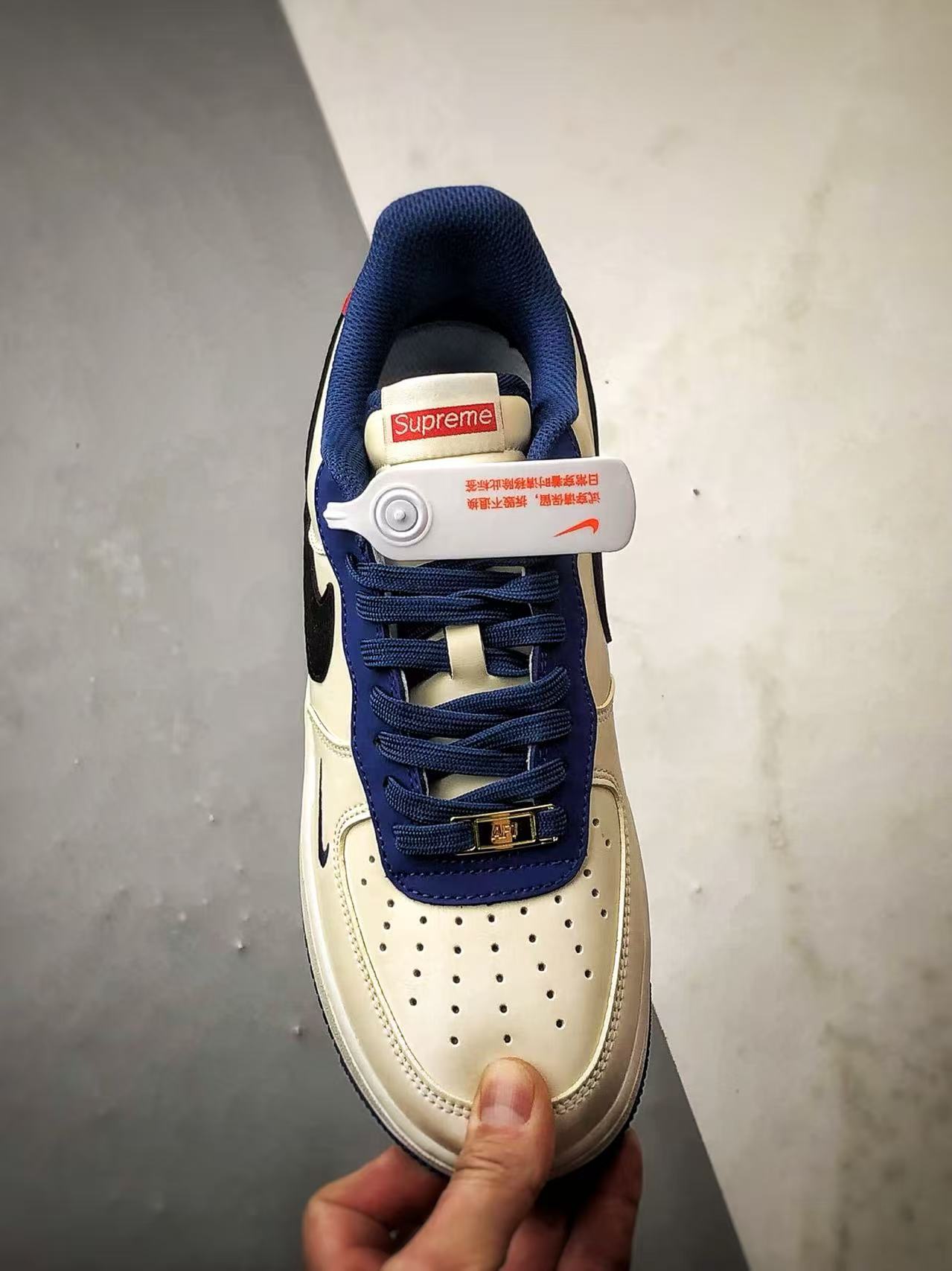 Nike Air Force 1 '07 in White/Blue/Black: Heritage Tri-Color