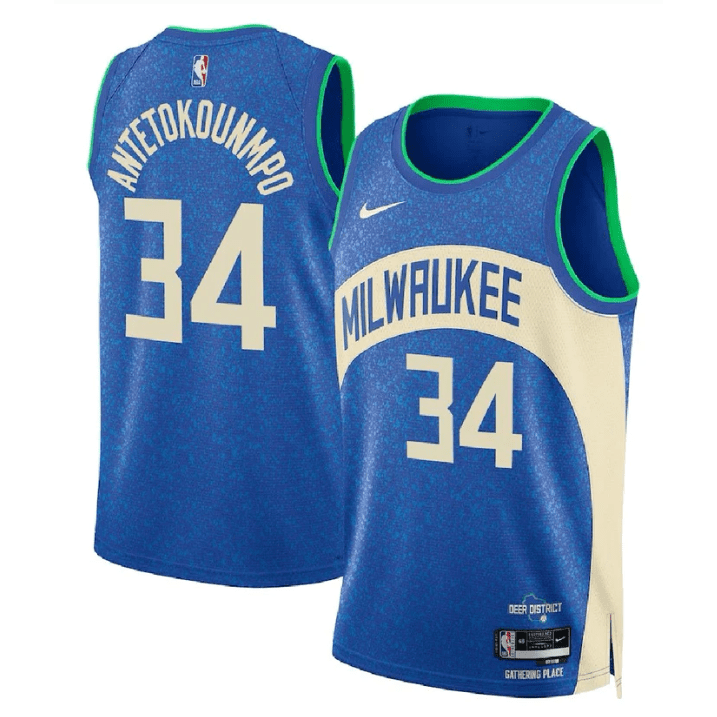 GIANNIS ANTENTOKOUNMPO MILWAUKEE BUCKS 2023-24 CITY EDITION JERSEY - Prime Reps