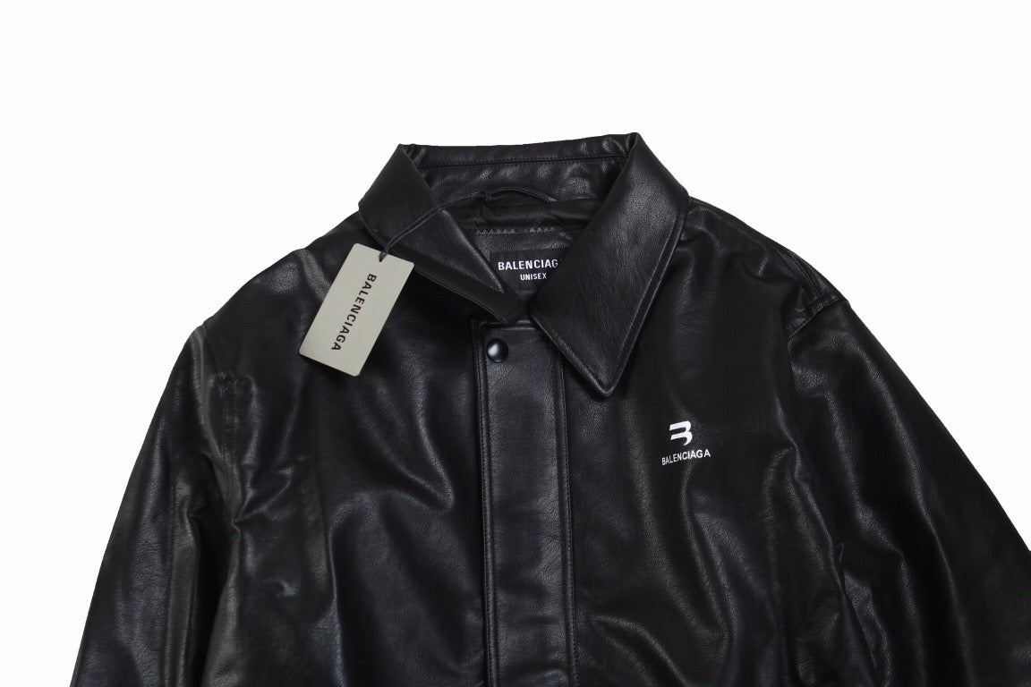 Ba*len*cia*ga faux leather jacket