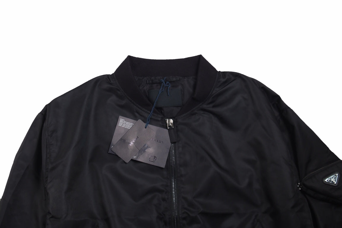 Pra*a black bomber jacket