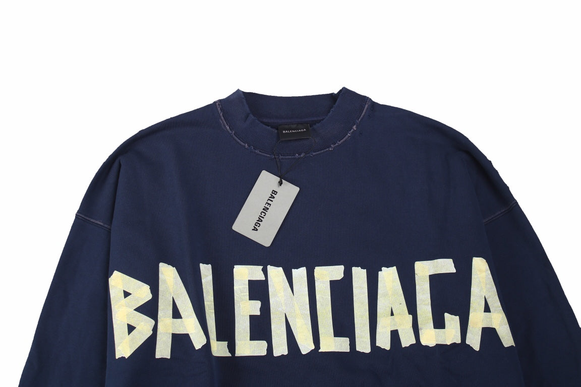 Ba*len*cia*ga navy blue crewneck