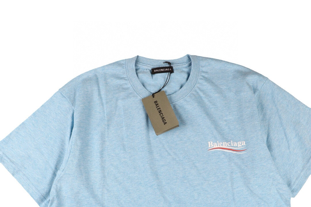 Ba*len*cia*ga basic logo t-shirt - light blue