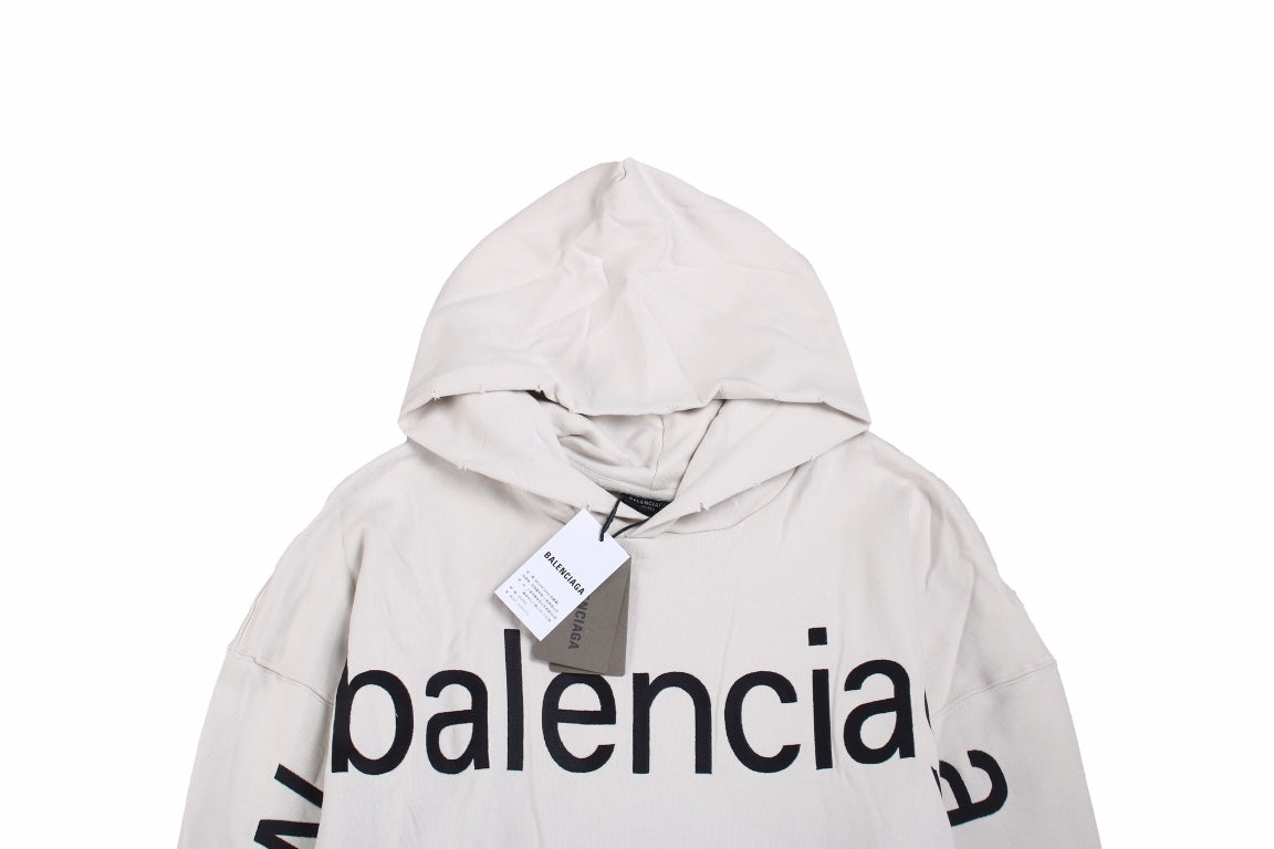 Ba*len*cia*ga off-white oversized hoodie