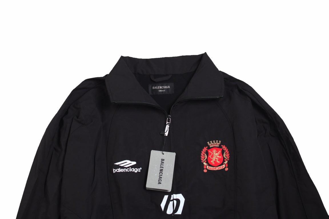 Ba*len*cia*ga black zip-up track jacket