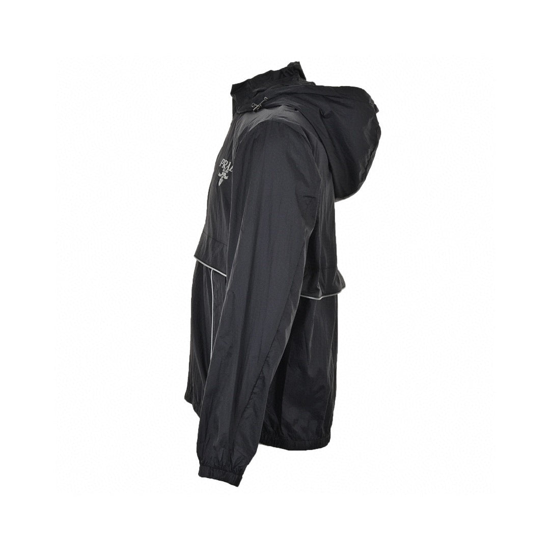 Pra*a lightweight hooded jacket - black