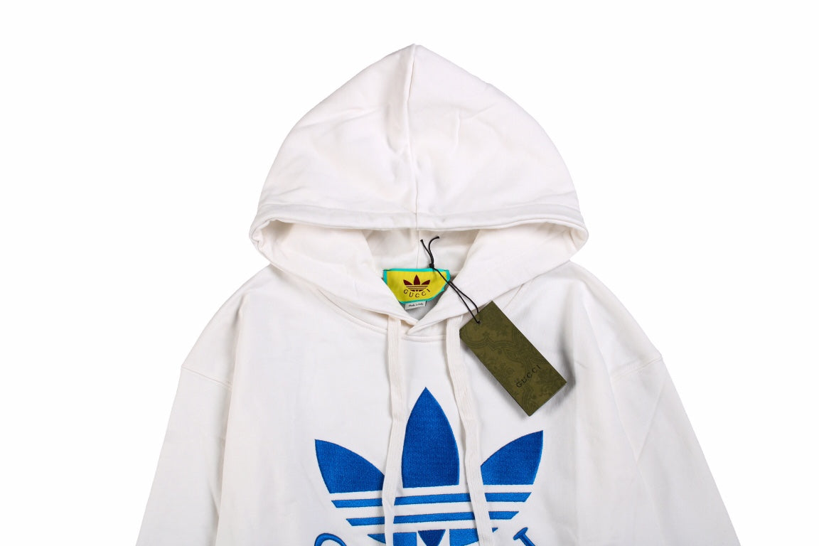 g*u*i x Ad*s white hoodie