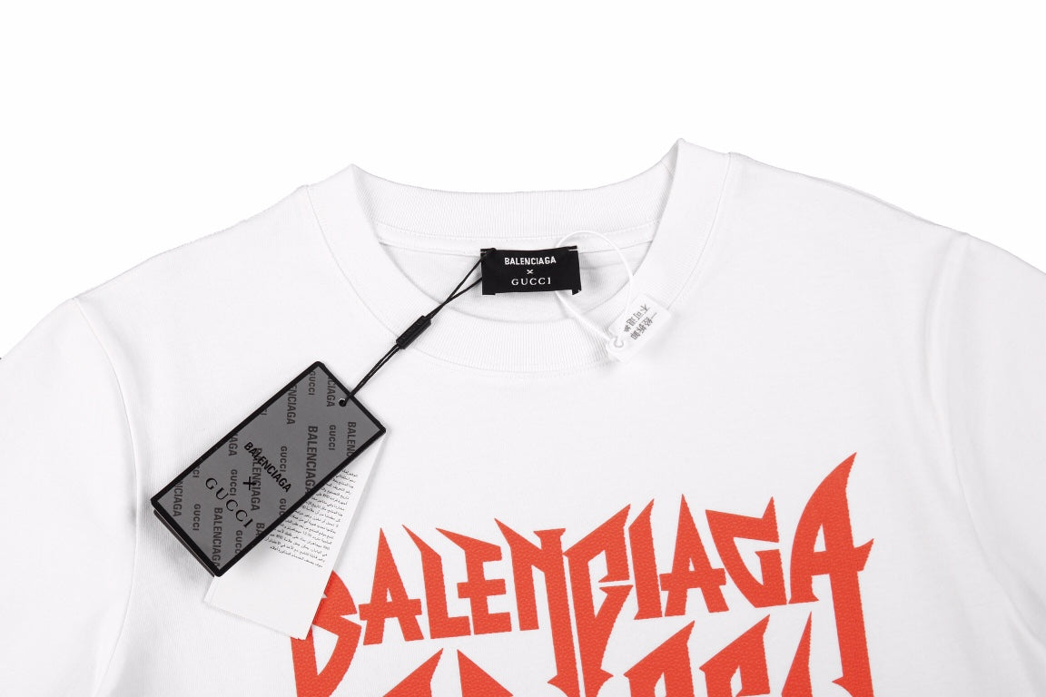 Ba*len*cia*ga gothic logo t-shirt - white