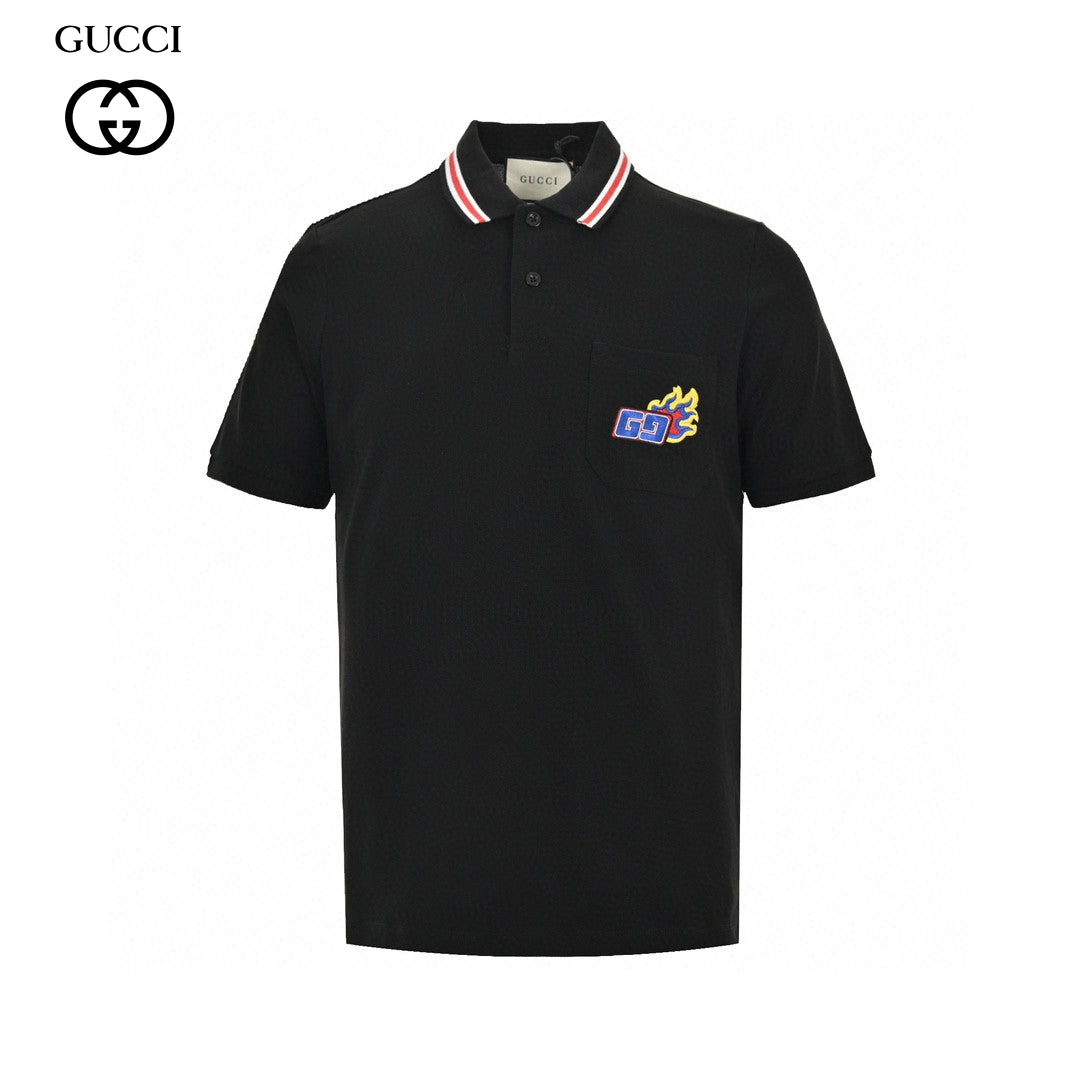 G*u*i flame logo polo shirt