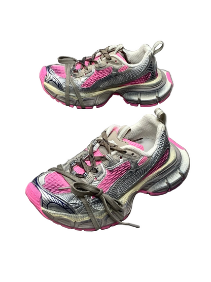 Balenciaga in Silver/Pink: Futuristic Luster