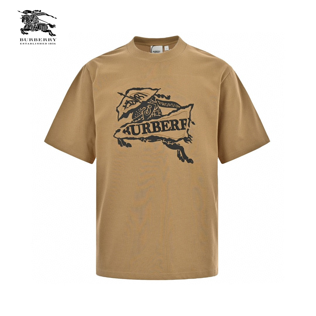 Burberry T-Shirt - Tan with Graphic Design