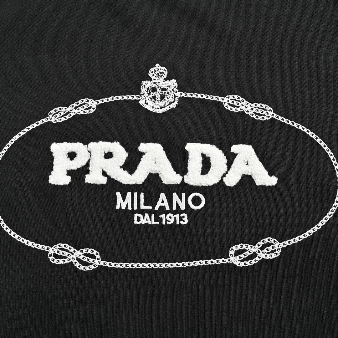 Pra*a milano black logo t-shirt