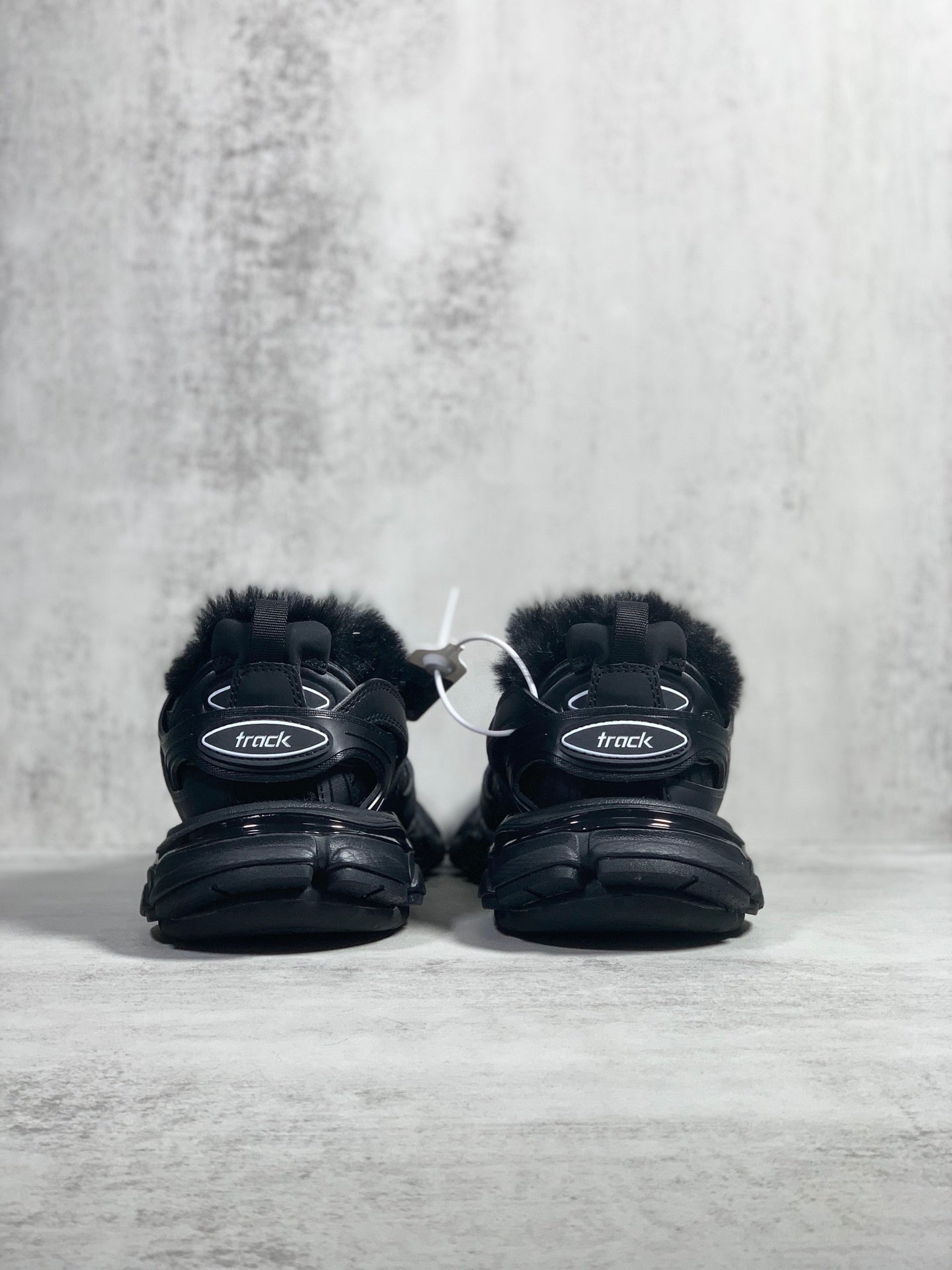 Balenciaga in Black with Wool-Lined Eight-Layer Stacked Sole: Architectural Insulation