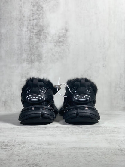 Balenciaga in Black with Wool-Lined Eight-Layer Stacked Sole: Architectural Insulation
