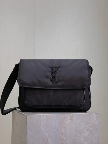 Saint Laurent Black Nylon Shoulder Crossbody Bag