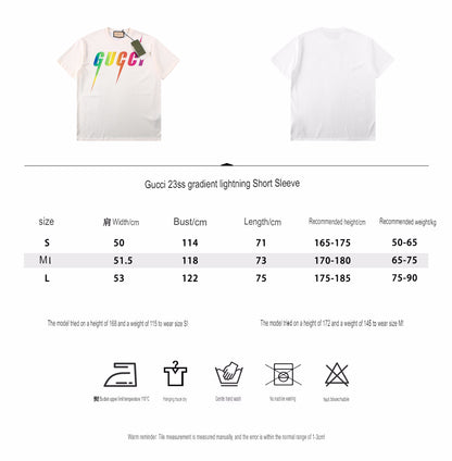 Gucci Rainbow Lightning T-Shirt (White)