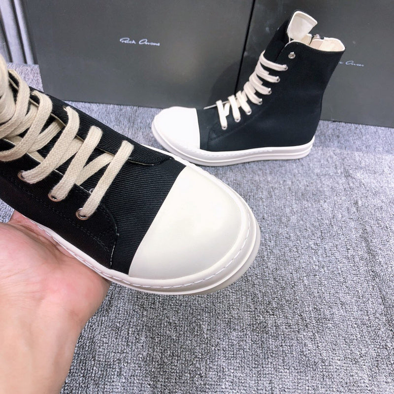 Rick Owens High-Top Canvas Sneakers